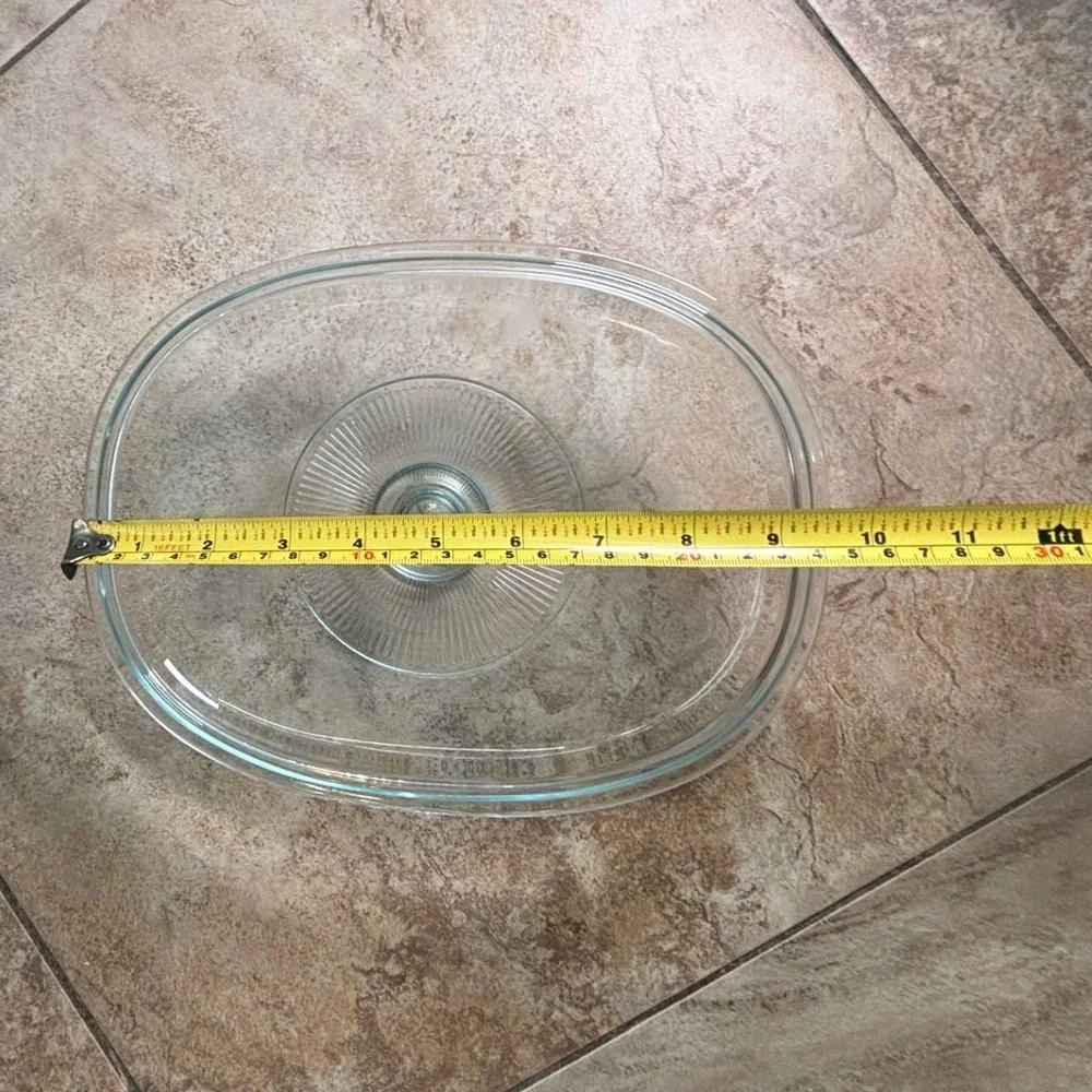 Pyrex F-12-C Clear Oval Glass Casserole Replacement Lid F12C 31